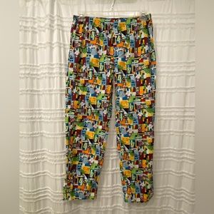 Disneyland Pajama Pants DISNEY PARKS 2014 Mickey Mouse Lounge 100% Cotto…